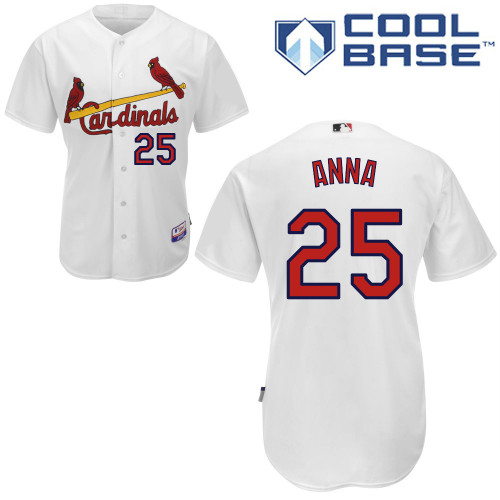 Dean Anna #25 Youth Baseball Jersey-St Louis Cardinals Authentic Home White Cool Base MLB Jersey
